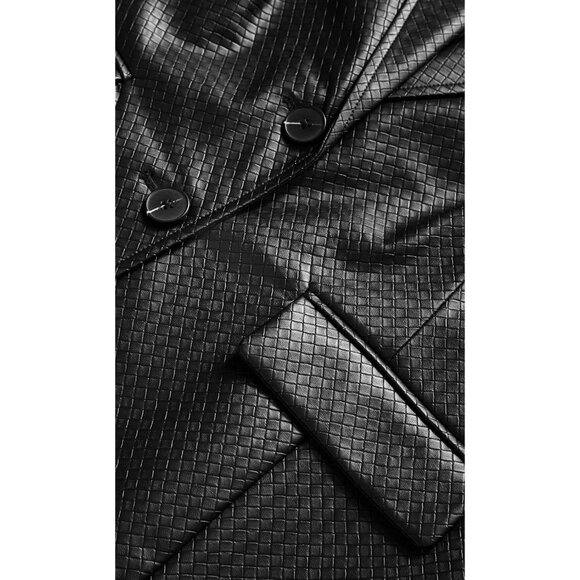 Women's Fallon Pu Jacket Faux Leather Black Women's Size US 16 - Picture 9 of 12